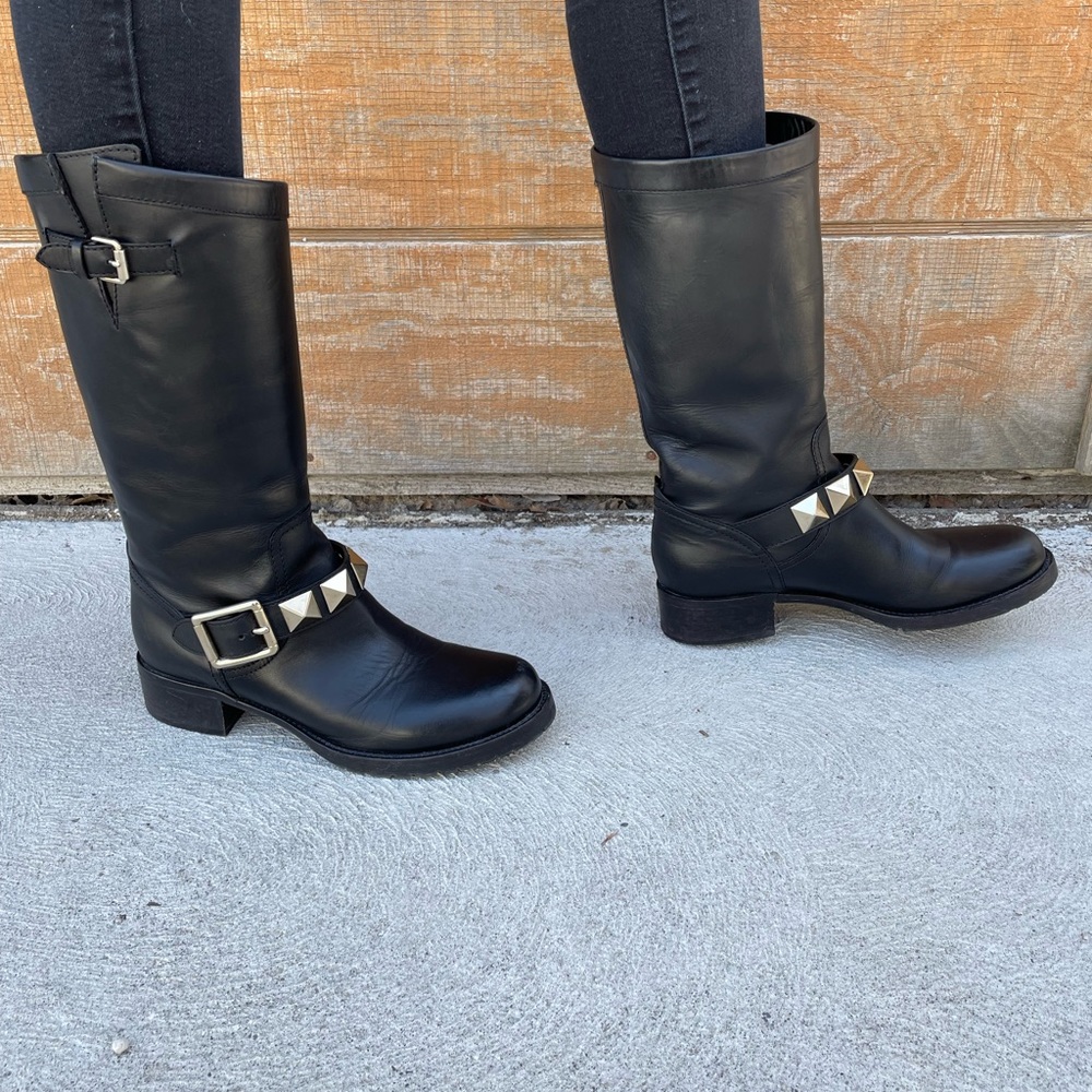 Valentino Rock stud Moto biker boots, size 39 - Picture 10 of 16